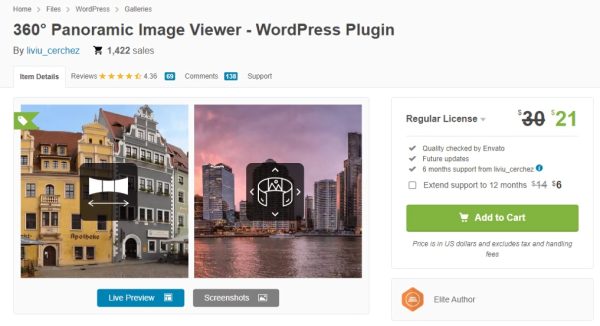 360° Panoramic Image Viewer – WordPress Plugin