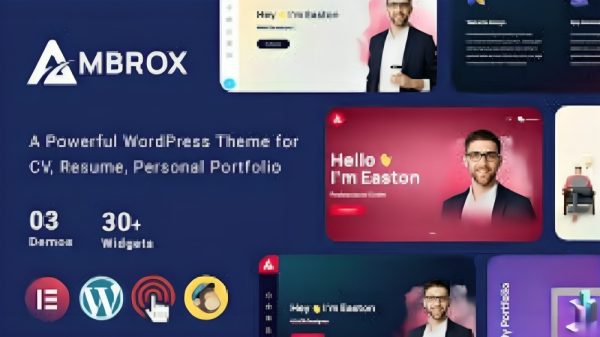 Ambrox – Personal Portfolio Resume Theme